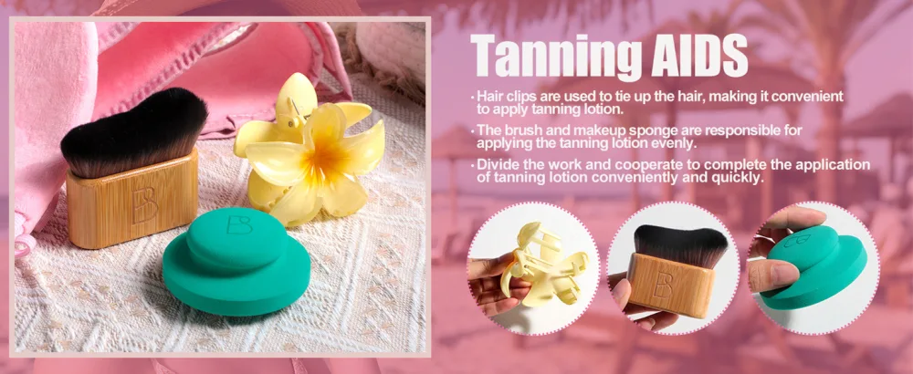 5-Piece Body Lotion Self Tanning Mitt Application Set Ultimate Tools for Even Application of Lotions tanning oils - product information 5