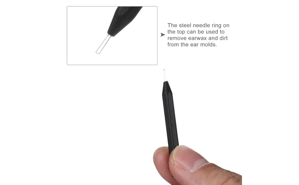 BCOATH Cleaning Kit 5pcs Earmold Cleaner Steel Needle Rod Earwax for Daily Care - product information 6