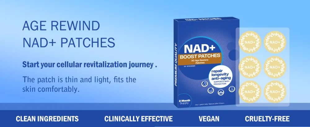 NAD+ Patches Comfortable & Easy All-Day Wear Vegan Water-Resistant 60 Patches 60 Patches (pack of 1) - product information 1