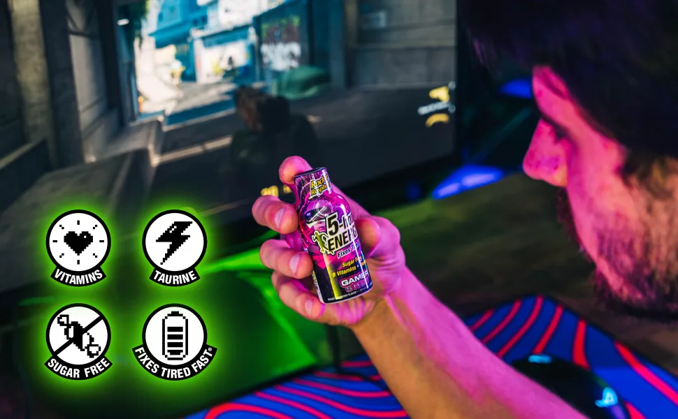 5-hour ENERGY Extra Strength Gamer Shots Rocket Raspberry Flavor 1.93 fl oz 20 Pack - vitamins taurine sugar free fixes tired fast