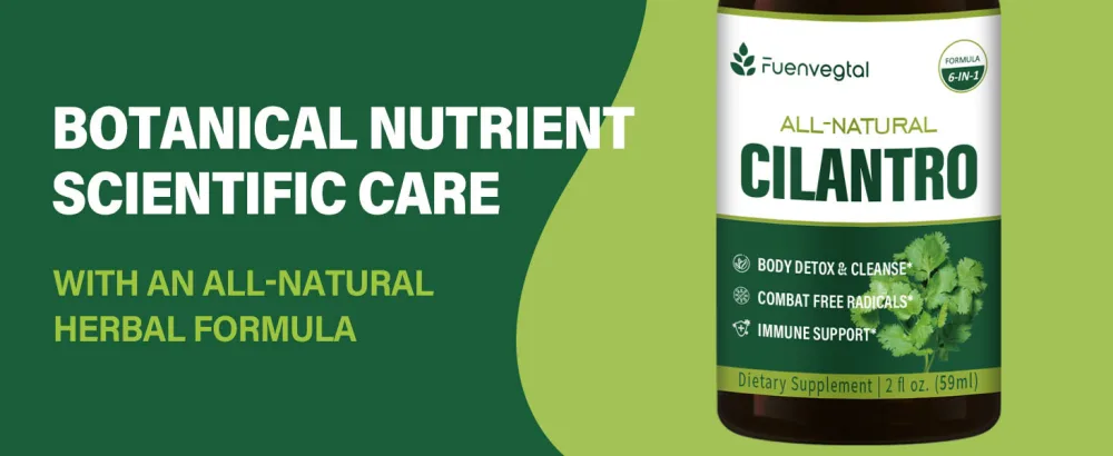 Fuenvegtal All Herbal Liquid Drops Cilantro Extract for Body Detox & Cleanse Combat Free Radicals & Immune Support. 2oz - xcz1