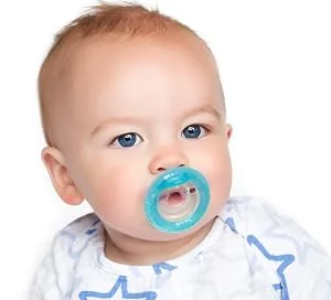 Nuby 2 Piece Natural Flex Silicone Oscillating Cherry Pacifier  0-6 Months (Colors may vary) - product information 2