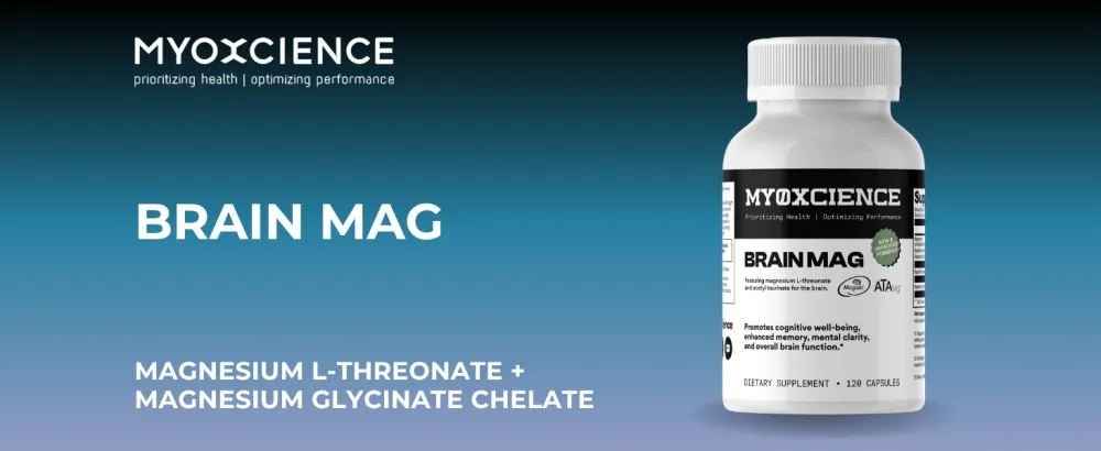 Magnesium L-Threonate + Mag Acetyl-Taurate (ATA Mag) + Mag Glycinate | Promotes Cognitive Well-Being Enhanced Memory Mental Clarity and Overall Brain Function | 120 Capsules - Brain Mag Capsules