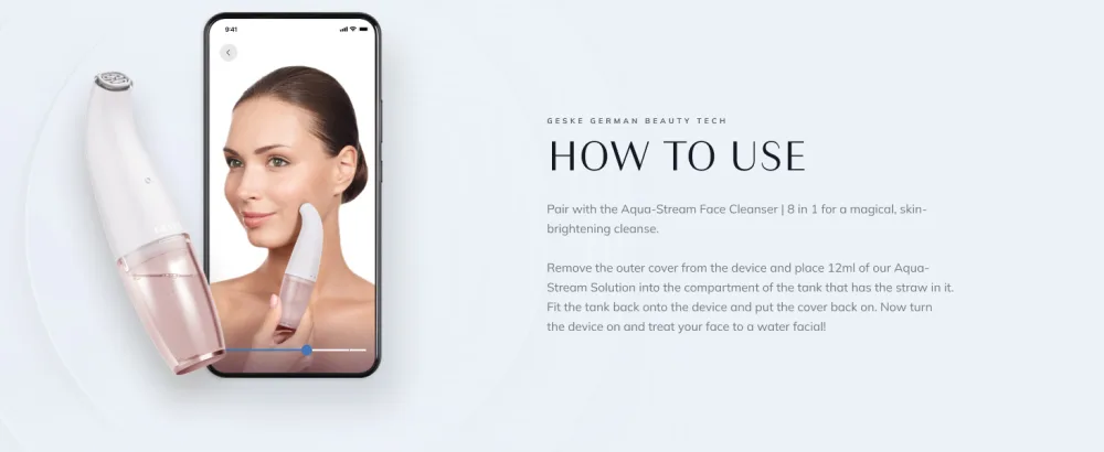 GESKE Aqua-Stream Solution | Use with our Aqua-Stream Face Cleanser | Cleansing Solution with Niacinamide & Panthenol | Soothing Formula | Combats Impurities | All Skin Types - how to