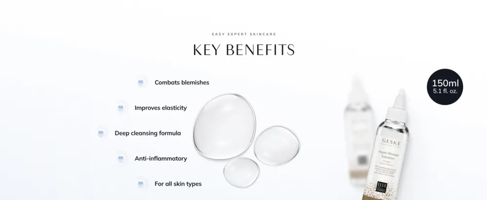 GESKE Aqua-Stream Solution | Use with our Aqua-Stream Face Cleanser | Cleansing Solution with Niacinamide & Panthenol | Soothing Formula | Combats Impurities | All Skin Types - info