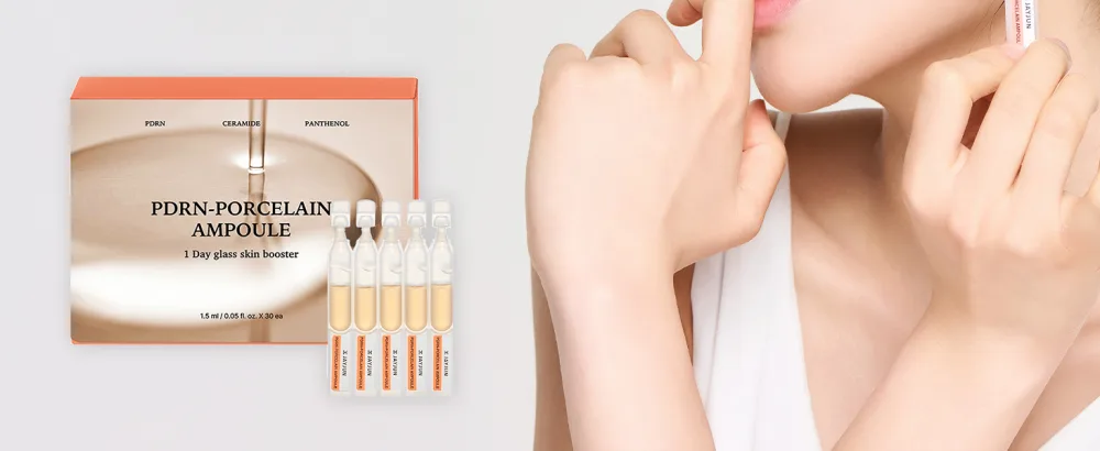 JAYJUN PDRN Porcelain Single-Use Ampoules (1.5 ml x 30ea) - High-Concentration Salmon PDRN Multi-Hyaluronic Acid & Ceramide NP - PDRN Ampoule