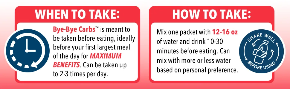 Bye-Bye Carbs - Carb Blocking Drink Mix - Fight Cravings Feel Full Longer & Support Digestion Sugar-Free & Keto Friendly - Strawberry Kiwi - when to take how to take