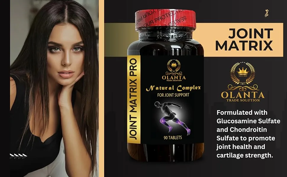 OLANTA TRADE SOLUTION Joint Matrix PRO - Joint Support Supplement Pills Glucosamine Sulfate Glucosamine Chondroitin MSM Joint Antioxidant Supplement - 1 Bottle - Joint Matrix