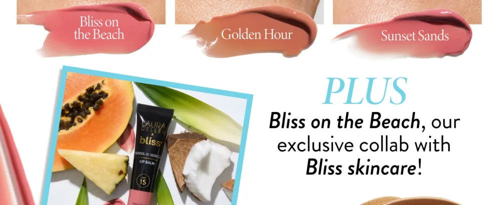 LAURA GELLER Spackle SPF 30 Primer + Shine-n-Shield SPF 15 Lip - Sunset Sands - shine-n-shield