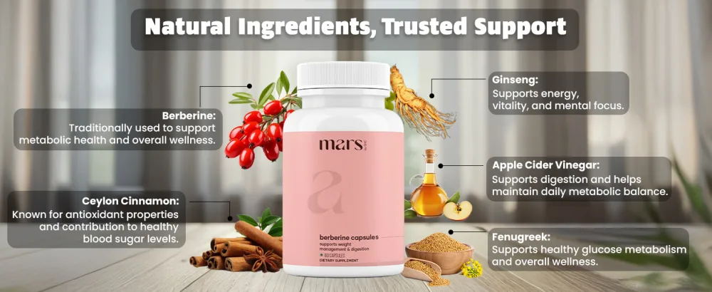 mars by GHC Himalayan Berberine Capsules | Plant-Based Wellness Support | Good Health Company Pack of 1 60 - Ingredients