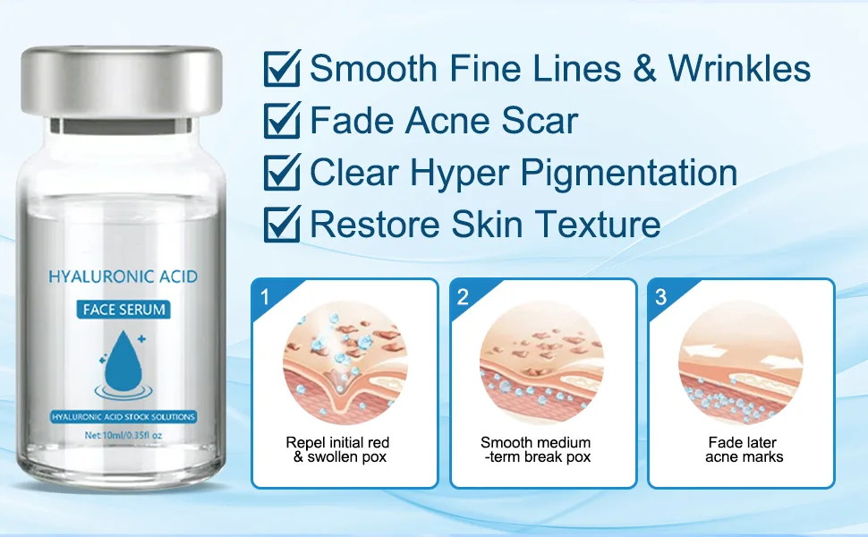 Micro Infusion System for Lips Micro System for Face SerumSmooth Skin Facial Serum for All Skin Types (1* applicator+4*Serum) - agoname Micro Infusion System For Lips