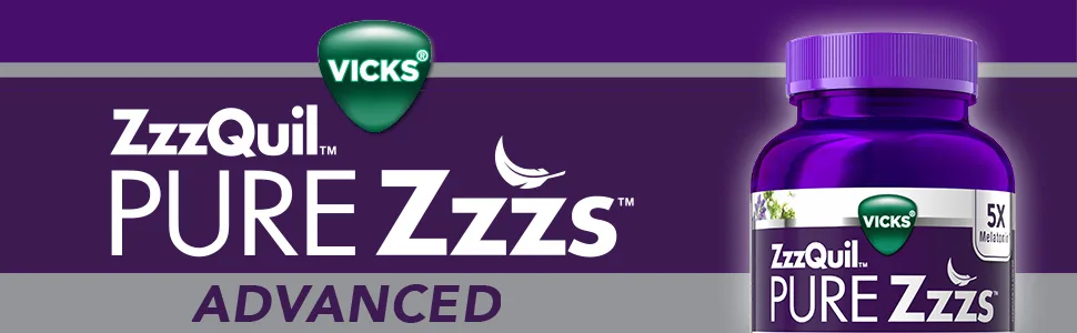 ZzzQuil Pure Zzzs Advanced Melatonin Gummies Sleep Aid with Chamomile & Lavender for Adults Berry Flavored 100 Count 100 Count (Pack of 1) - Advanced 10mg Melatonin Gummies