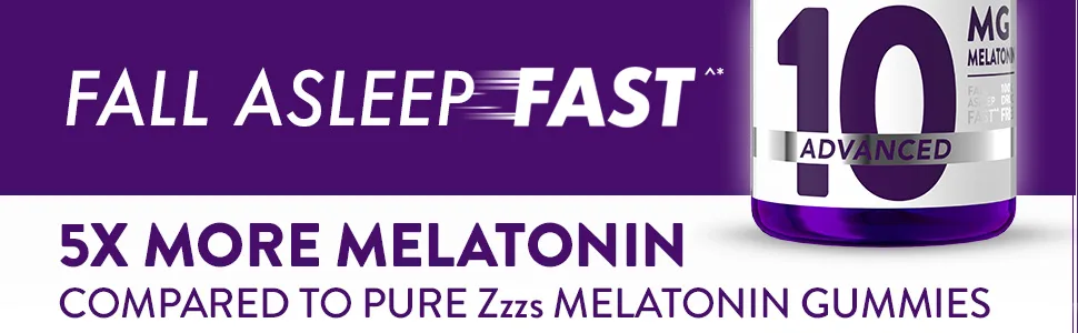 ZzzQuil Pure Zzzs Advanced Melatonin Gummies Sleep Aid with Chamomile & Lavender for Adults Berry Flavored 100 Count 100 Count (Pack of 1) - Advanced 10mg Melatonin Gummies