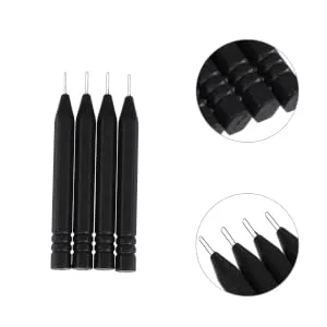 FOYTOKI 4pcs Hearing Aid Cleaner Steel Needle Rod Earwax Removal Tool Earmold Cleaning Rod - product information 1