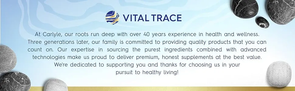Carlyle Trace Minerals | 200 Tablets | Full Spectrum Supplement | Non-GMO & Gluten Free Complex | by Vital Trace - Vital Trace