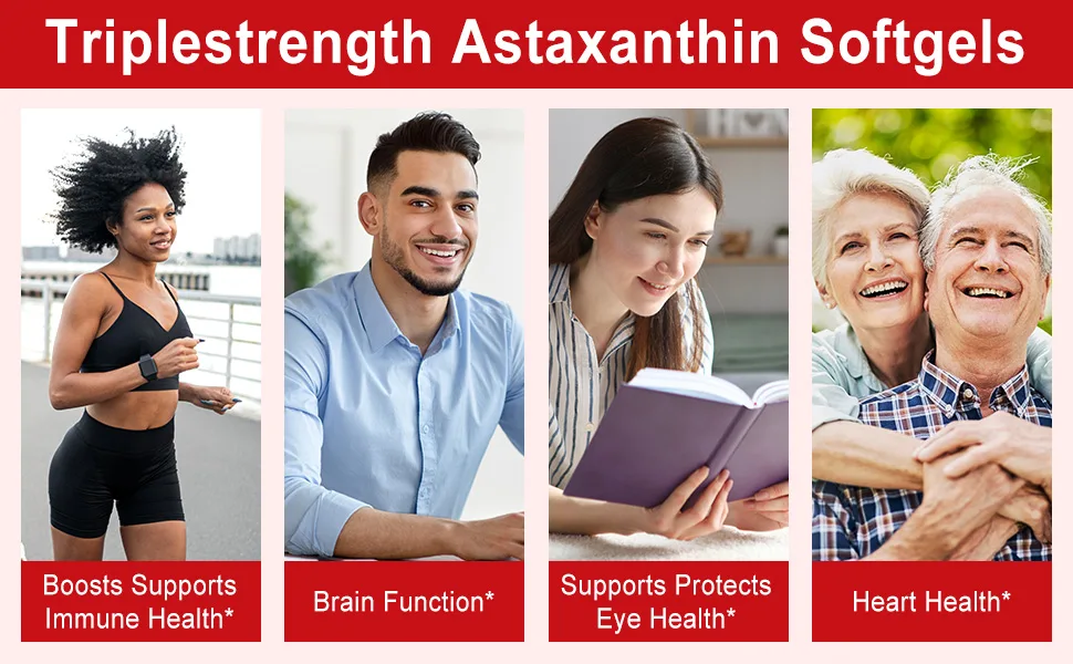 ABOUME Astaxanthin Supplements Astaxanthin 12mg Fresh Microalgae Source Supports Eye Immune Skin Health Internal Circulation | Non-GMO | No Gluten (2PCS) - product information 4