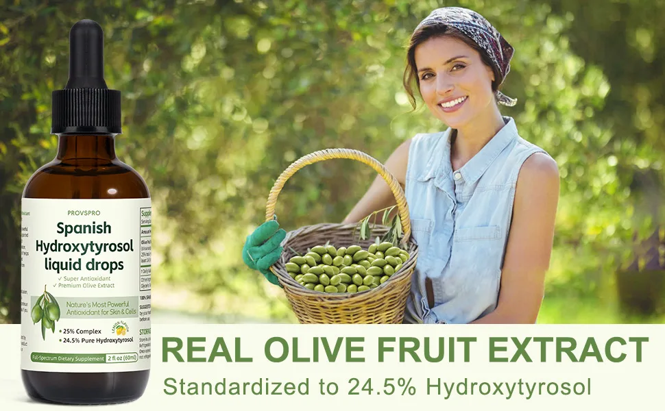 Hydroxytyrosol Liquid Drop 100% Spanish Sourced Olive Fruit Extract Super Antioxidant for Skin Aging Inflammation Hydroxytyrosol Supplement No Sugar Alcohol Free Olive Leaf Extract Alternative - product information 6