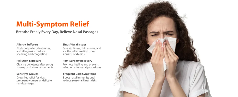 iHealth Fresh Premixed Saline Packet 90 Packets 0.9% Isotonic Saline Solution for Electric Nasal Irrigator - Non-Iodized Sinus Relief & Allergy Care - Why Nasal Care Matters