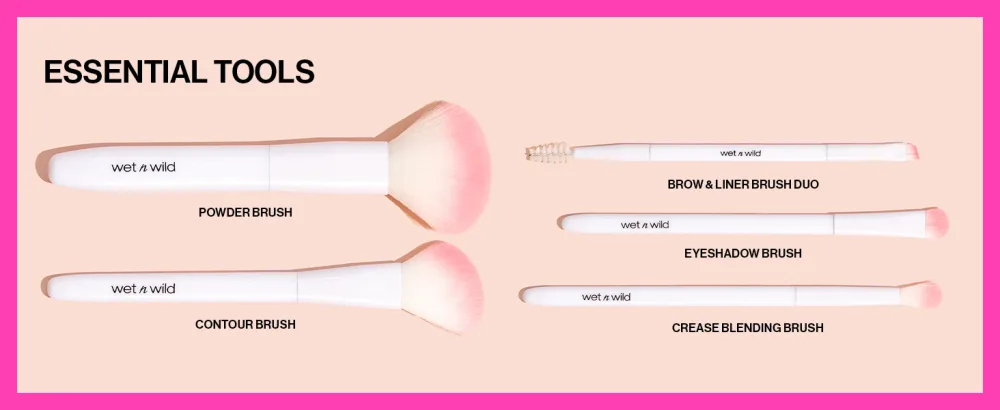 wet n wild Fan Brush  Blending Brush for Highlighter  Blush  & Peel Masks  Ergonomic Handle - essential tools
