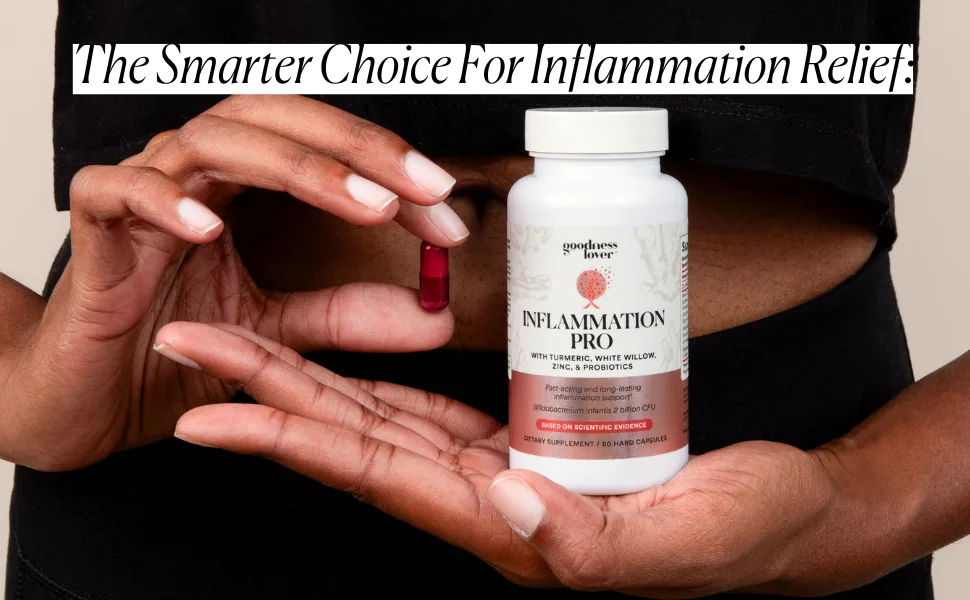 Goodness Lover Inflammation Pro with 10 Billion CFU for Digestive Support Curcumin White Willow bark Extract Zero fillers Vegan 30 Servings - Infllammation inflamation gut support leaky lining gut lining support
