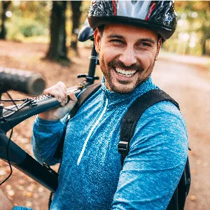 Carlyle Electrolyte Concentrate | 16 fl oz | Full Spectrum | Ionic Electrolyte Liquid | Non-GMO and Gluten Free Formula | by Vital Trace - man holding bike
