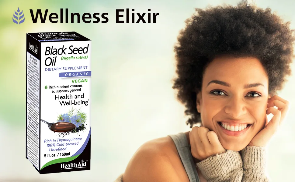 Black Seed Oil 100% Pure & Natural Cold-Pressed Organic 150mg Thymoquinone Supports General Wellness Vegan Non-GMO 8oz - product information 1