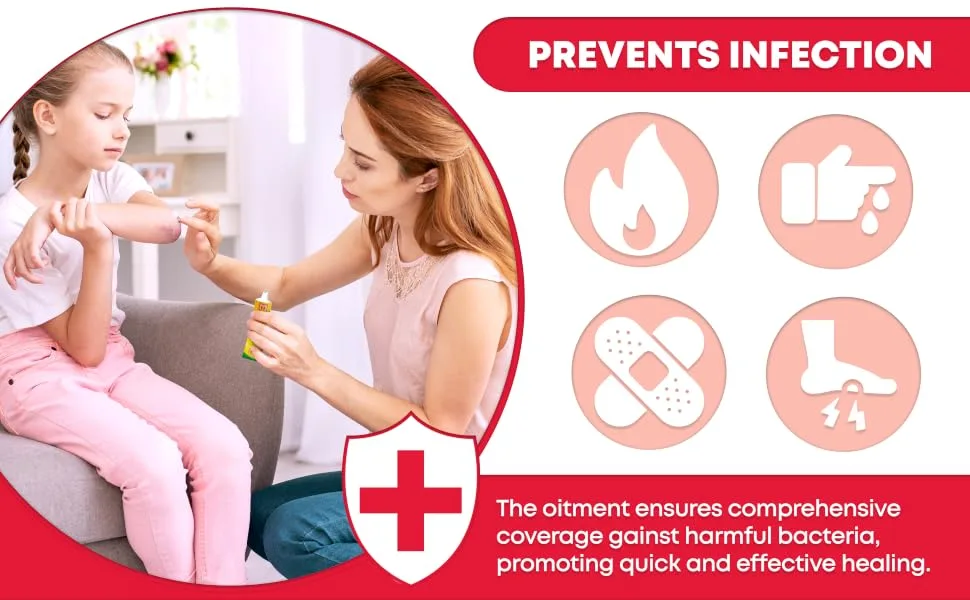 Ever Ready First Aid Triple Antibiotic Ointment 1.0 oz First Aid Ointment for Minor Scratches Cuts Burns Wounds and Prevents Infection - 12 Pack 12 Count - Prevent Infection