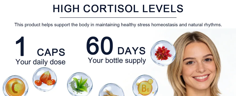 CellJuvMax Cortisol Supplement Overall Balance & Harmony Support Stress Relief & Relaxation Support Vegan Capsules | Daily Wellness Supplement (1) - cortisol calm pure encapsulations