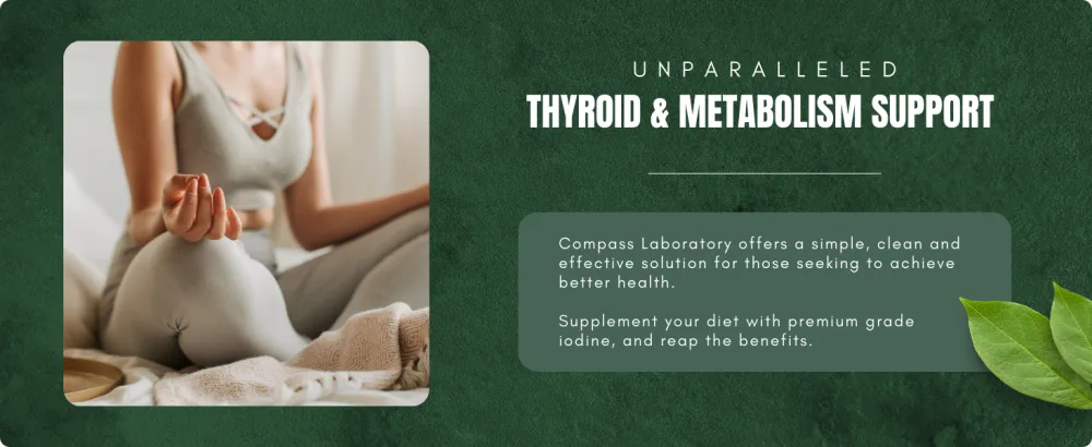 Compass Laboratory Iodine Liquid Drops | Clear & Colorless Liquid | 50ml - 250mcg/Serving | High-Purity Dietary Supplement - unparalleled thyroid metabolism support