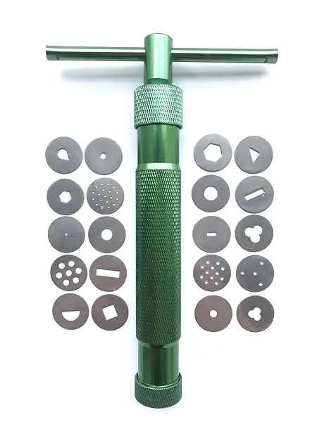 TERMATH Clay Extruder Gun Fondant Extruder with 20 Tips Sugar Paste Extruder Cake Decor Tools - product information 2