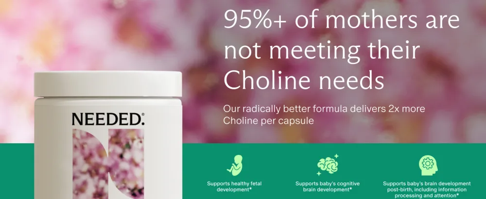Needed. Prenatal Choline+ Liquid Capsules for Cognitive Development - Choline Supplements For Pregnancy - Aids Baby Brain Development & Supports Healthy Pregnancy - Third Party Tested - 30 Liquid Caps Liquid Capsules 30 Cou  - needed, choline, mothers, mother, mom, prenatal
