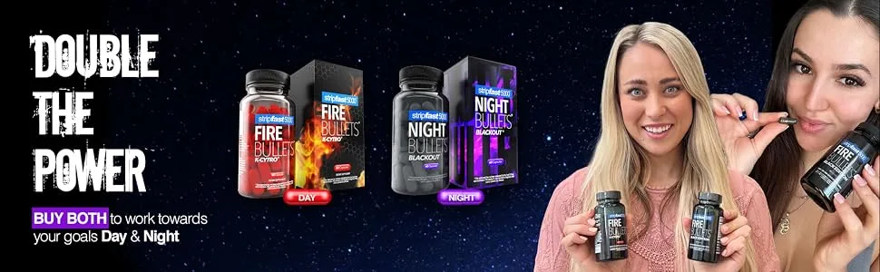 stripfast5000 Weight Management Support + Relaxation Capsules Stimulant-Free for Women & Men Night Bullets Blackout 60 Count (Pack of 1) - stripfast5000