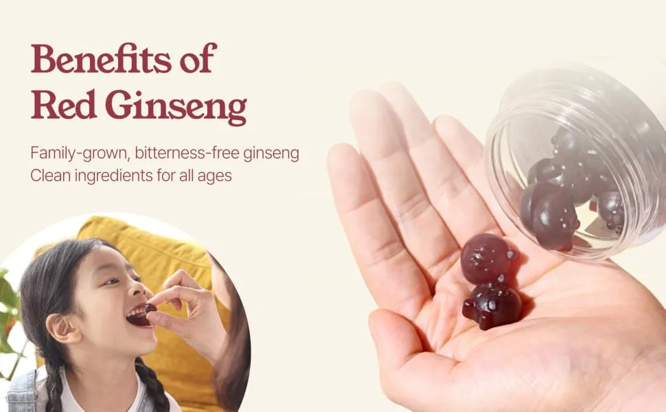 CARE U Red Ginseng Extract Gummies 60 Count - Bitterness - red ginseng extract gummies