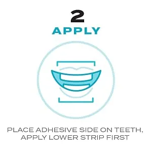 Rembrandt Teeth Whitening Strips Deeply White Enamel-Safe 28 Whitening Strips (14 Treatments) - apply