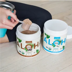 ALOHA Organic Plant Based Protein Powder Bundle Vanilla 19.6 oz & Chocolate 19.6 oz 15 Servings Each - product information 3