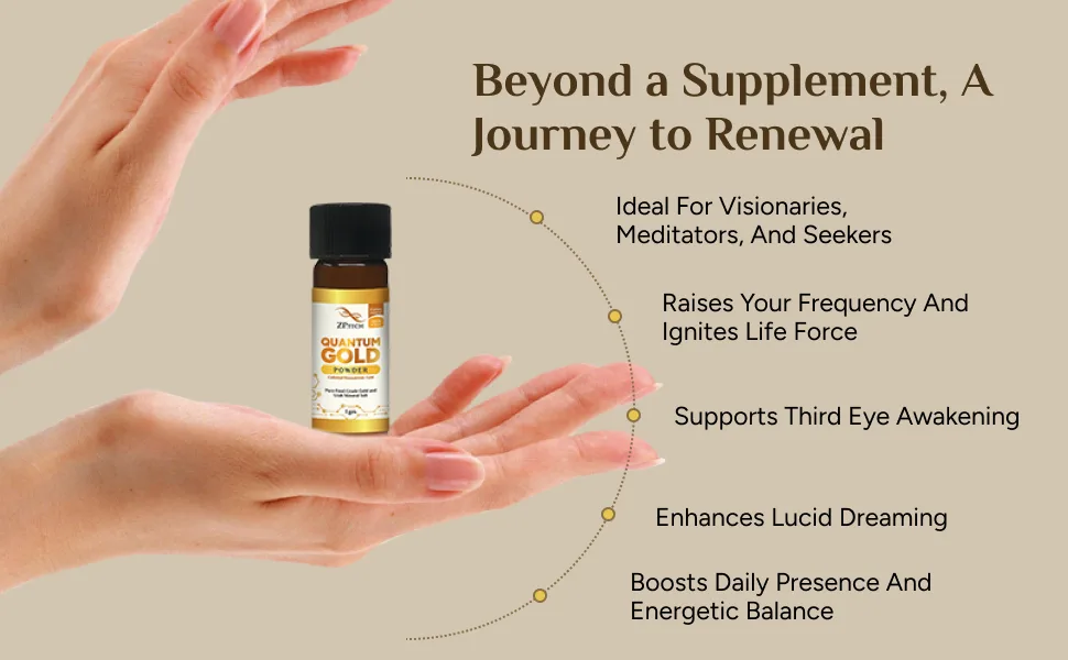Quantum Gold 24K Ormus Gold Concentrate | Pure Ormus Colloidal Monoatomic Gold Powder Supplement | Decalcify Pineal Gland | Enhance Brain Wave Activity & Higher Energy Alignment 1g. - polvo de suplemento de glándula pineal, oro coloidal, oro monoatómico concentrado, glándula pineal