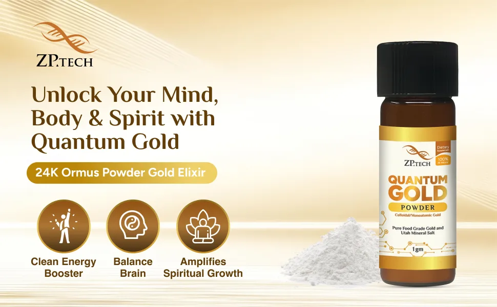 Quantum Gold 24K Ormus Gold Concentrate | Pure Ormus Colloidal Monoatomic Gold Powder Supplement | Decalcify Pineal Gland | Enhance Brain Wave Activity & Higher Energy Alignment 1g. - Quantum gold ormus, Ormus Gold powder, 24k gold powder, colloidal gold powder, colloidal ormus gold