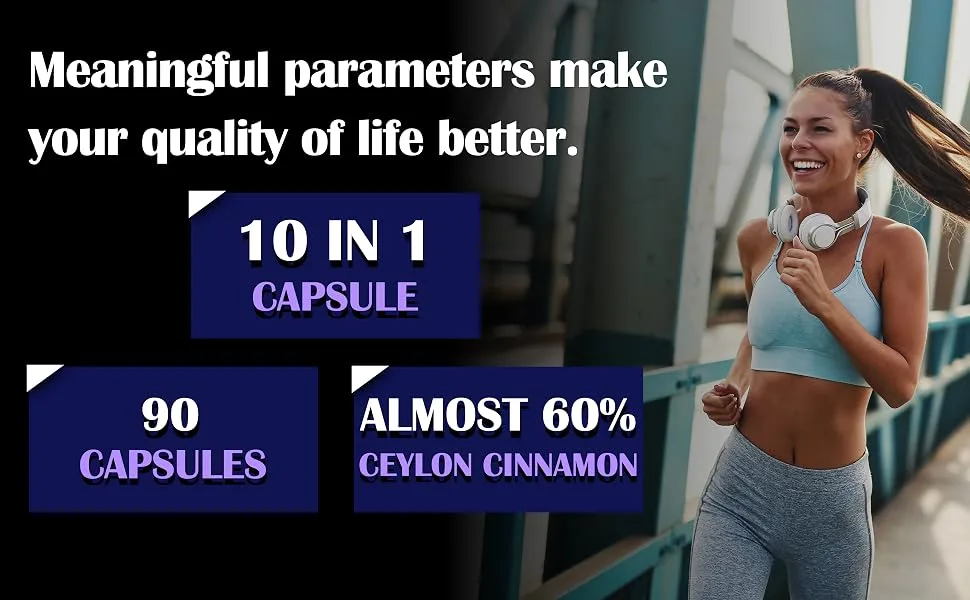 Cadane Ceylon Cinnamon Berberine Quercetin Supplement - Support Heart Body Digestive & Immunity - 10in1 with Milk Thistle Turmeric Apple & More - 90 Veggie Capsules - cinnamon ceylon cinamon capsule celon cinnamon ceylon cinnamon supplement cinnamon supplement