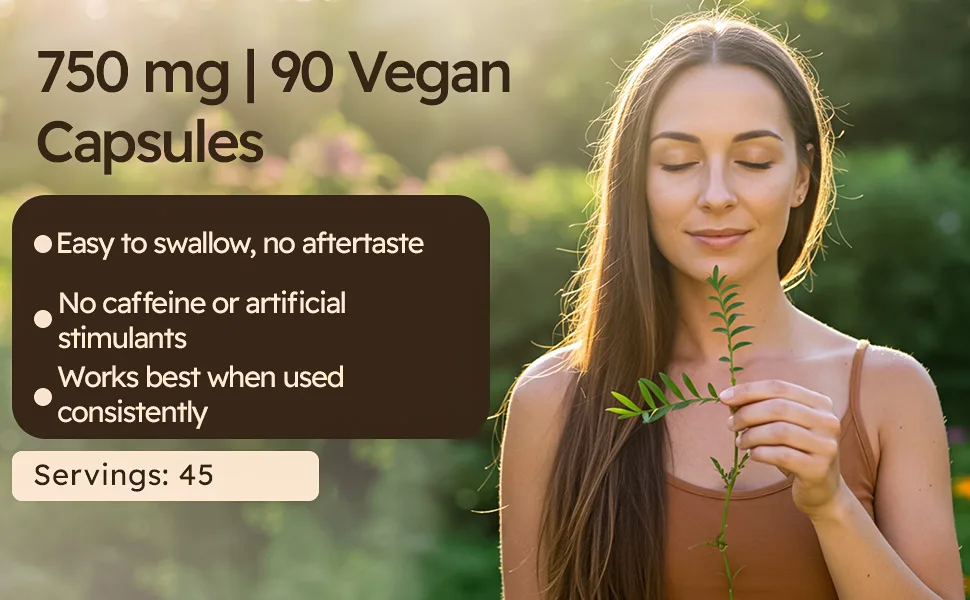 Ginseng Root Extract Capsules 750 mg 90 Vegan Capsules Natural Energy Cognitive Support & Immune Booster Gluten-Free - Vegan capsules