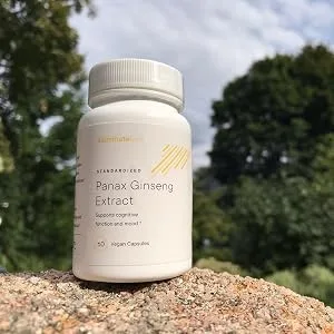 Illuminate Labs Panax Ginseng Extract Capsules | 200 mg | Supports Energy Cognitive Function & Mood | Third-Party Tested and Backed by Medical Research - Illuminate Labs Panax Ginseng Extract live photoshoot