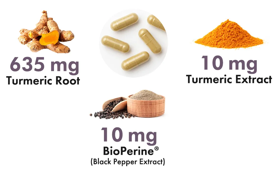 Cloud9 Gold Guard - Turmeric Supplement with BioPerine for Liver & Joint Support - 635 mg Turmeric Root + Extract - Vegan Non-GMO 60 Capsules - turmeric liver support supplement curcumin liver detox support social drinkers anti-inflammatory