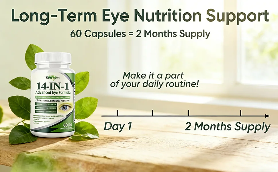 Evervision 14 in 1 Advanced Eye Formula Eye Vitamin and Mineral Supplement 60 Capsules (1PCS) - Evervision 14 in 1 Advanced Eye Formula