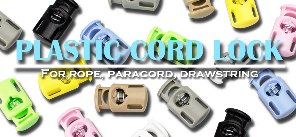 DYZD Plastic Cord Locks End Spring Stop Toggle Stoppers Multi-Colour (10PCS  Black) - product information 1