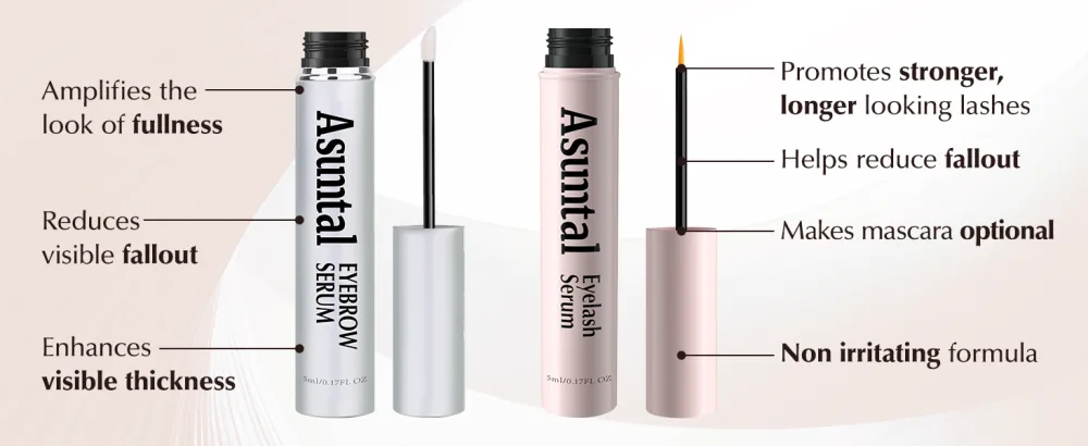 Lash Serum & Eyebrow Serum Kit Natural Formula Eyelash Growth Promotes Longer Thicker & Fuller Lashes & Brows Vegan Cruelty-Free For Sensitive Eyes (2 Pack 10ml) - product information 2