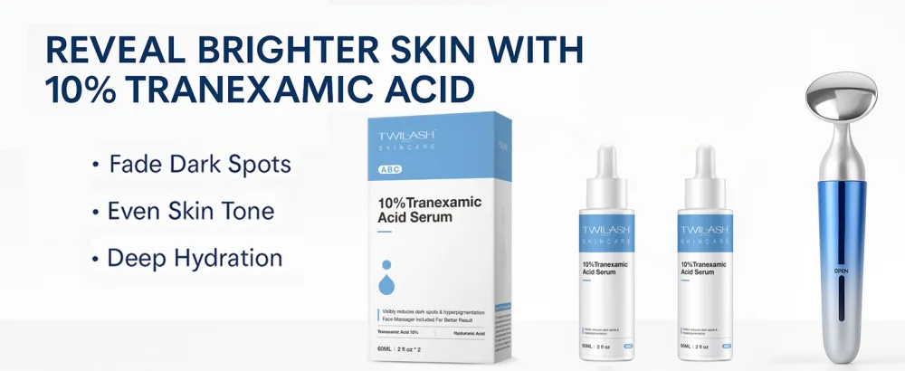 10% Tranexamic Acid Serum Dark Spot & Hyperpigmentation Treatment Serum: Advanced Formula with 10% Tranexamic Acid 5% Niacinamide and Bakuchiol - 60ml*2 4 Fl Oz - product information 1
