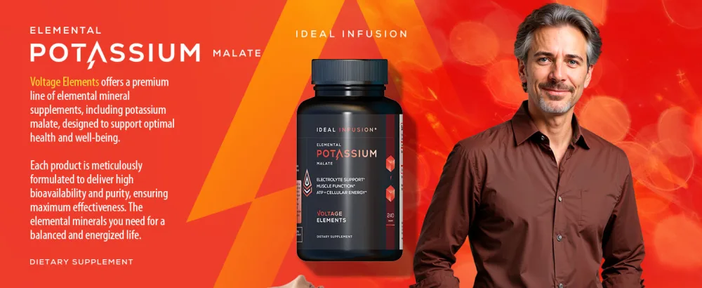Potassium Malate 1389mg - ATP Production & Cellular Energy Electrolyte Balance - Elemental Potassium 500mg (240 Capsules) Vegan - potassium malate supplement 500mg electrolyte balance hydration muscle cramps support heart