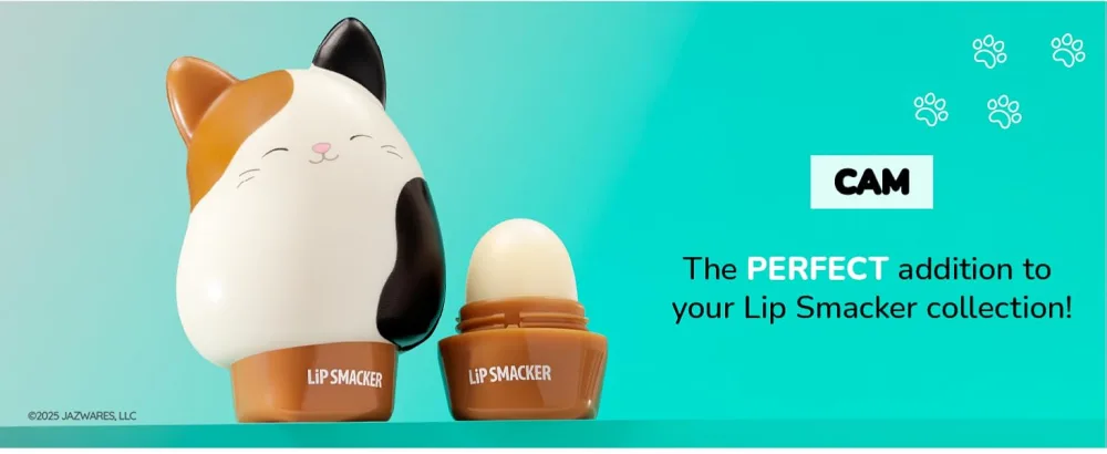 Lip Smacker Squishmallows Moisturizing Lip Balm Fun Soft Squishy Collectible Top Hydrates & Smooths - Cam Cam 1 Count (Pack of 1) - bálsamo,para,labios,best,lip,balm,hyaluronic,acid,hydrating,lio,lipbalm,balms,blam,care,products