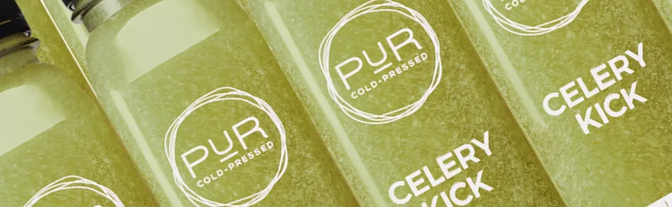 PUR Cold-Pressed Juice Celery Kick 18 Pack Celery Juice Lemon Ginger Cayenne and Himalayan Salt Invigorating Drink Supports Wellness Digestion & Cleanse Days Raw Pressed at Source - celery kick