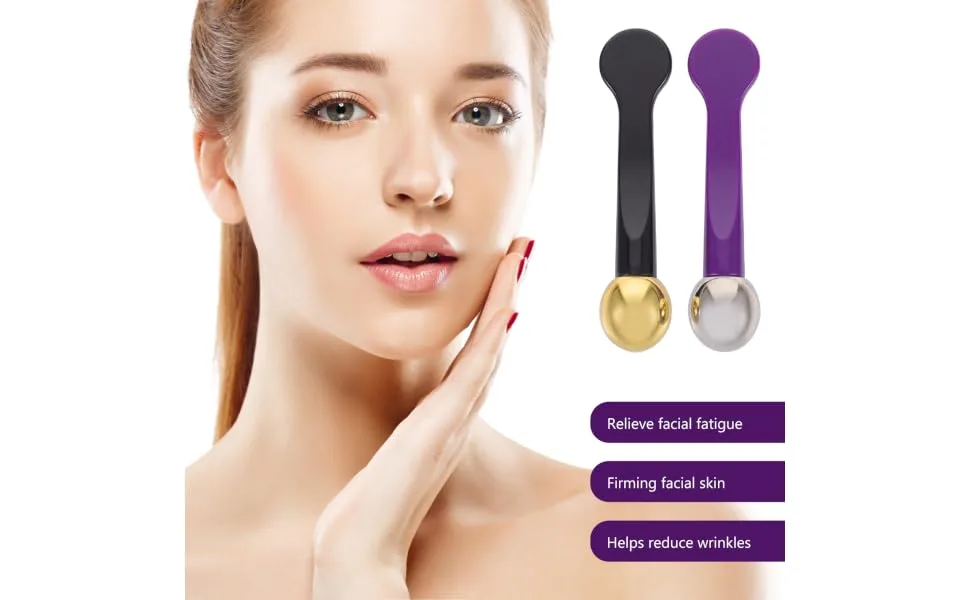 Gogogmee Eye Cream Set 2pcs Eye Cream Applicators Ball Design Portable for Travel Daily Use - product information 4