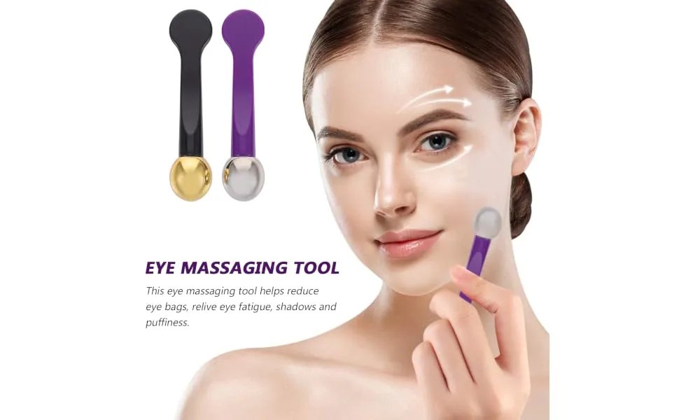Gogogmee Eye Cream Set 2pcs Eye Cream Applicators Ball Design Portable for Travel Daily Use - product information 5